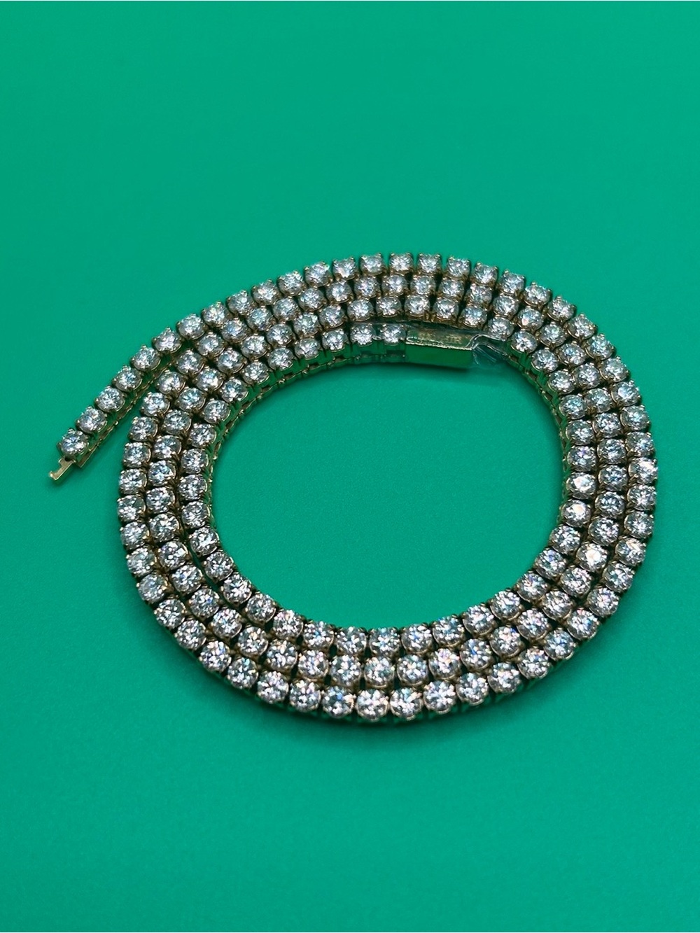 3mm Moissanite Gold Tennis Chain Unisex 20 Inch GRA Certified Passes Tester